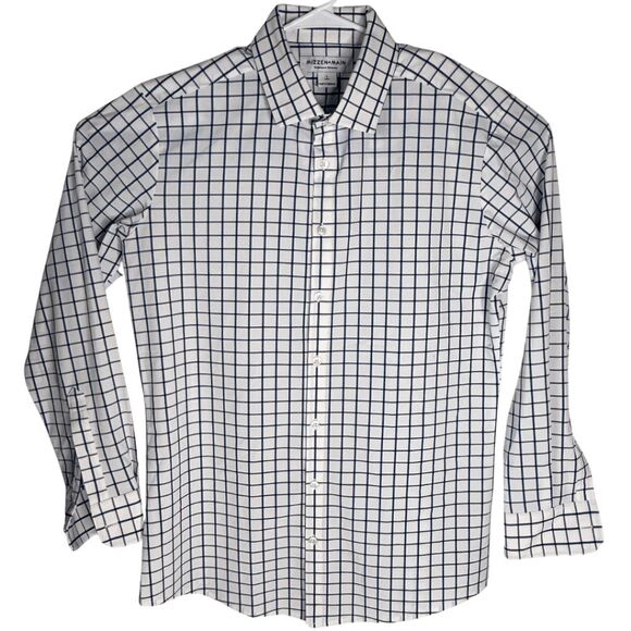 Mizzen + Main Men's Leeward Performance Button Up Shirt White Size Large Trim - Picture 1 of 8